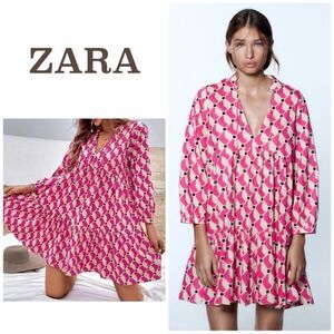 ZARA PRINTED SHORT DRESS
